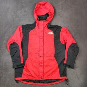The North Face Gore-Tex Hooded Jacket Womens Medium Red Black Full Zip Shell